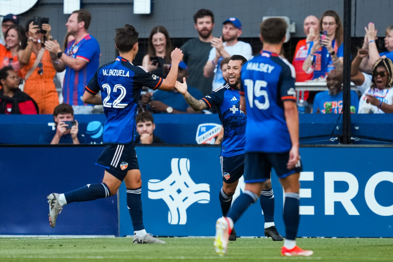 CINCINNATI, OHIO - MAY 18: FC Cincinnati against St. Louis City SC on May 18, 2024 at TQL Stadium in Cincinnati, Ohio.