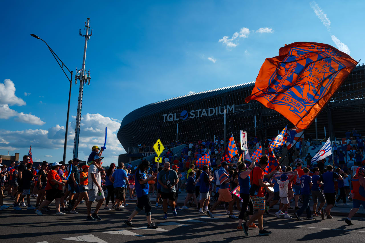 CINCINNATI, OHIO - JULY 6: FC Cincinnati against Inter Miami CF on July 6, 2024 at TQL Stadium in Cincinnati, Ohio.