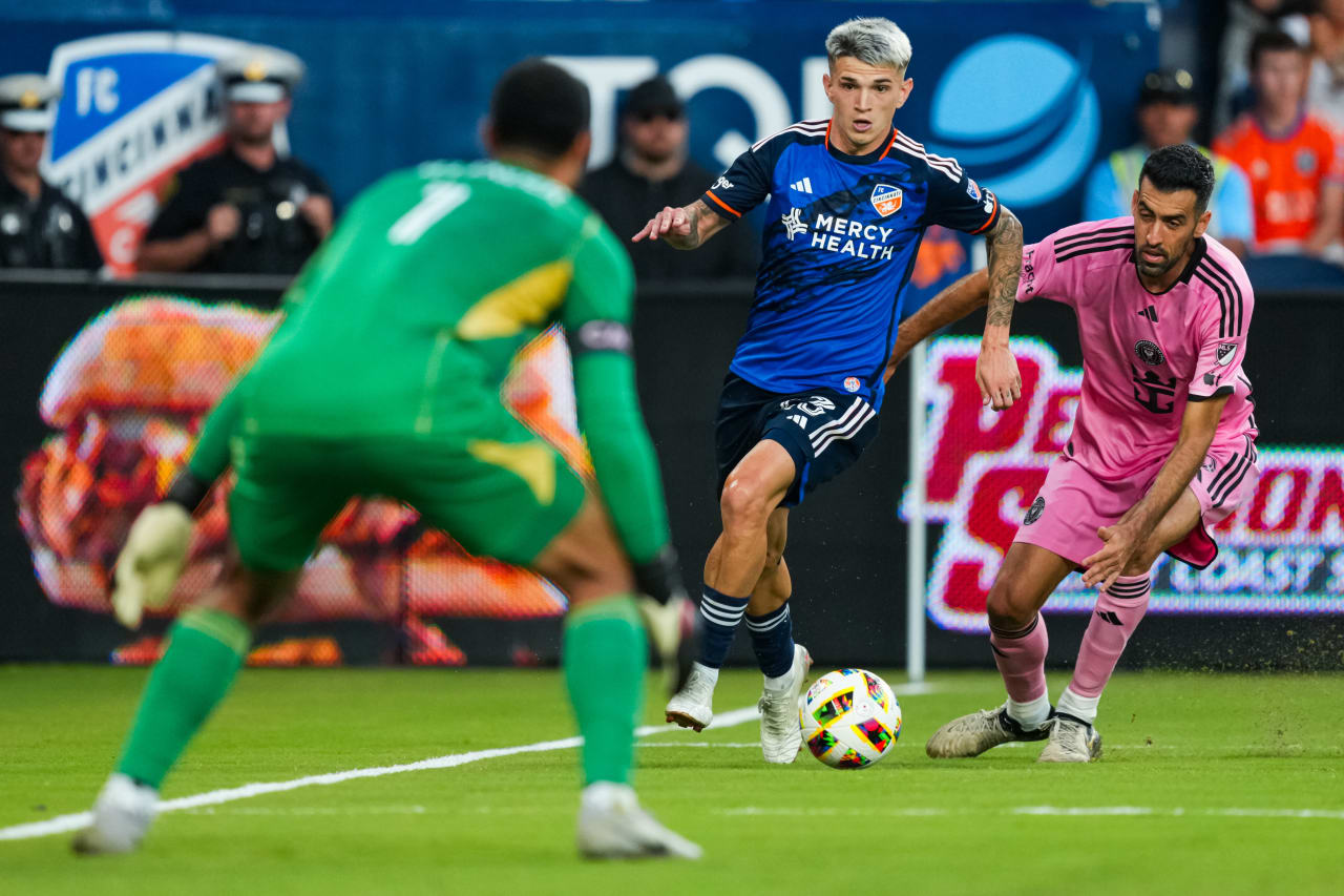 CINCINNATI, OHIO - JULY 6: FC Cincinnati against Inter Miami CF on July 6, 2024 at TQL Stadium in Cincinnati, Ohio.