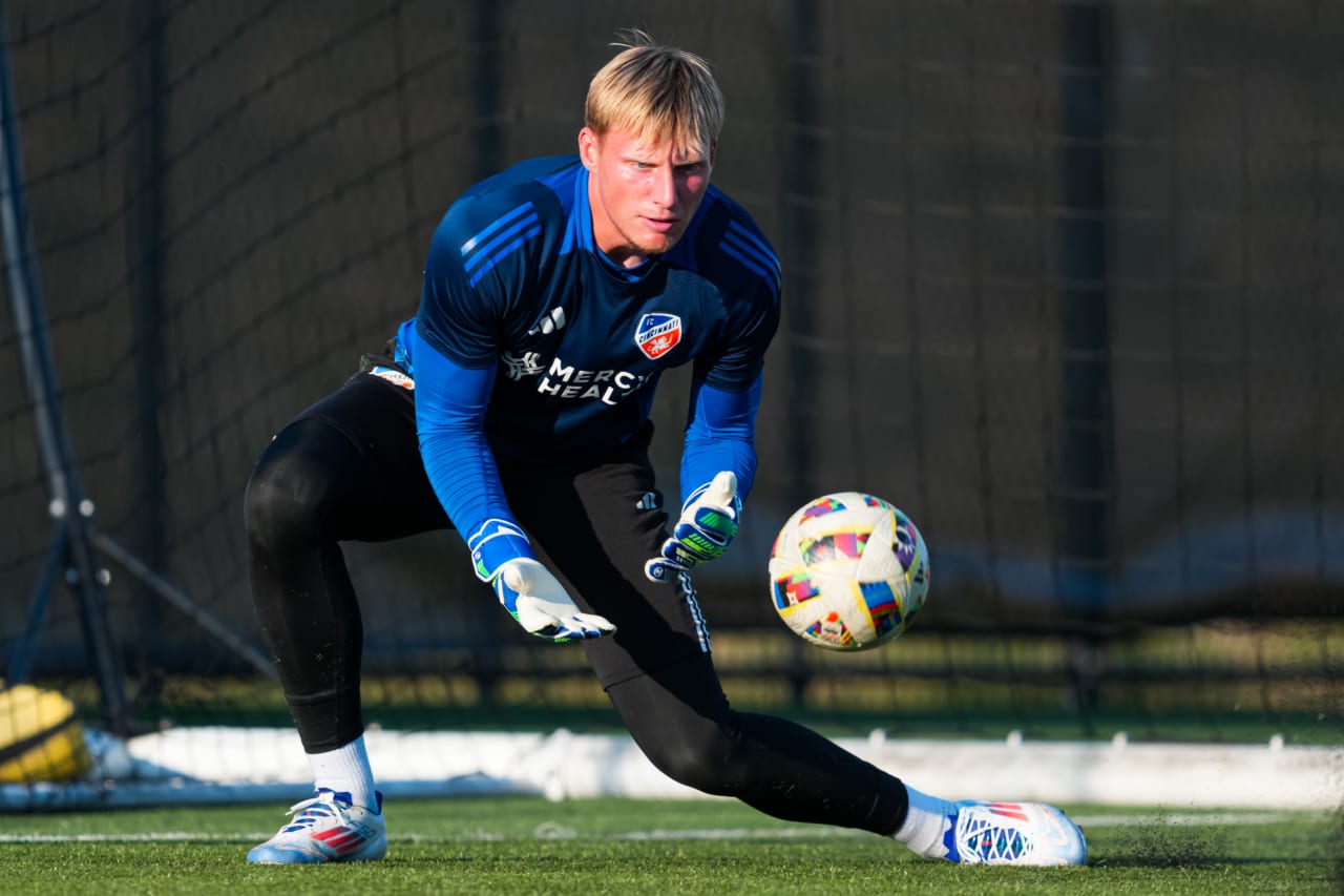 HIGHLAND HEIGHTS, KENTUCKY - SEPTEMBER 15: FC Cincinnati 2 against Columbus Crew 2 on September 15, 2024 at Scudamore Field at Northern Kentucky University in Highland Heights, Kentucky.