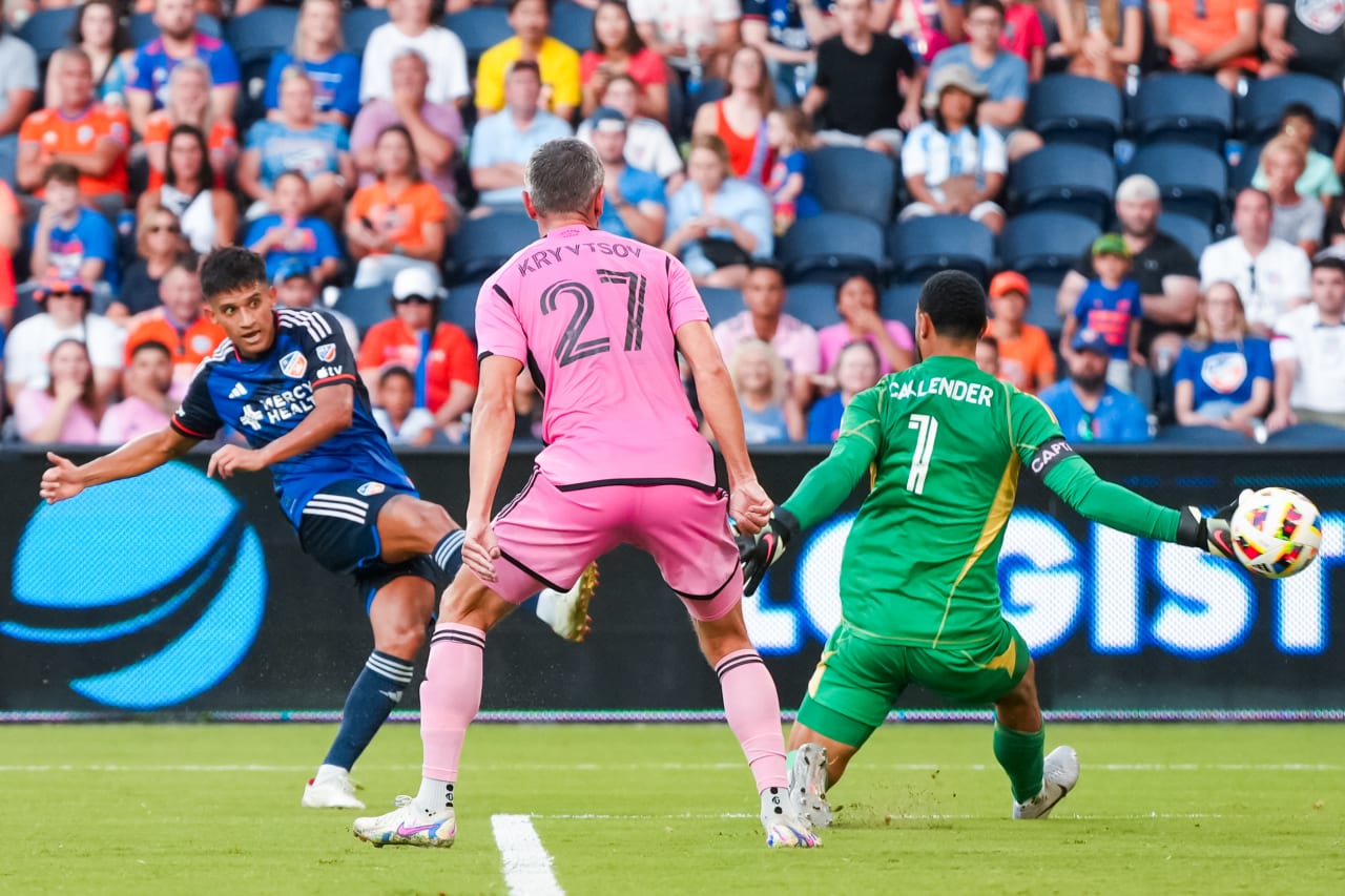 CINCINNATI, OHIO - JULY 6: FC Cincinnati against Inter Miami CF on July 6, 2024 at TQL Stadium in Cincinnati, Ohio.