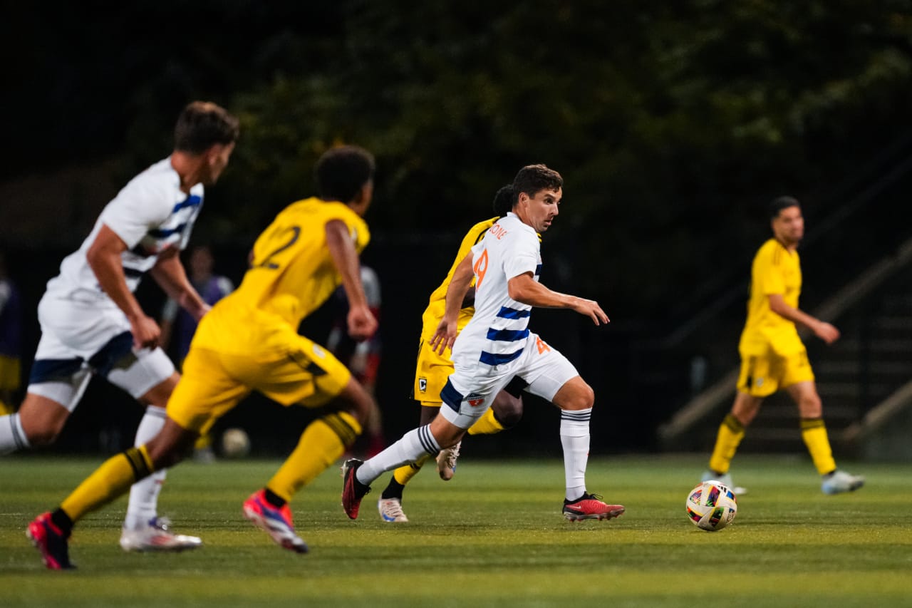 HIGHLAND HEIGHTS, KENTUCKY - SEPTEMBER 15: FC Cincinnati 2 against Columbus Crew 2 on September 15, 2024 at Scudamore Field at Northern Kentucky University in Highland Heights, Kentucky.