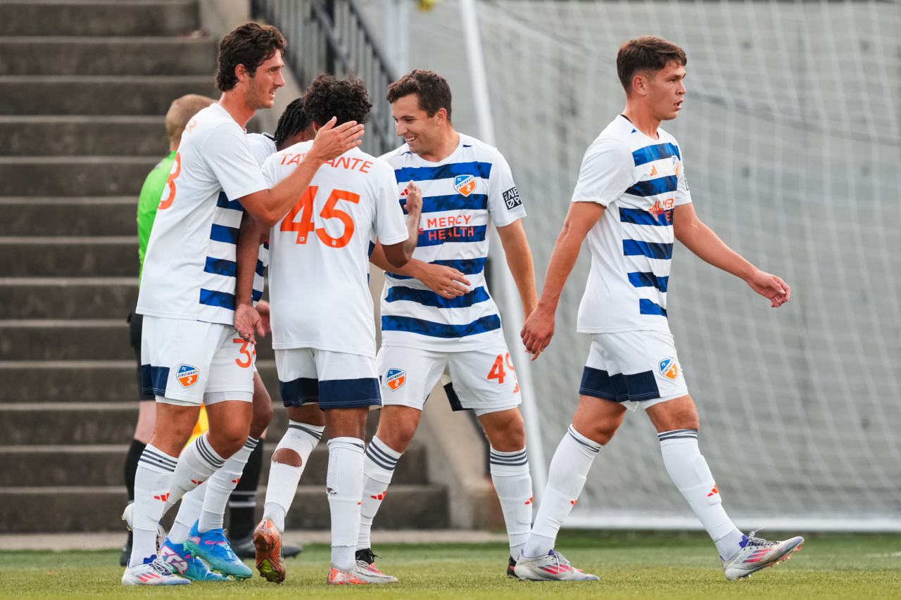 HIGHLAND HEIGHTS, KENTUCKY - SEPTEMBER 15: FC Cincinnati 2 against Columbus Crew 2 on September 15, 2024 at Scudamore Field at Northern Kentucky University in Highland Heights, Kentucky.