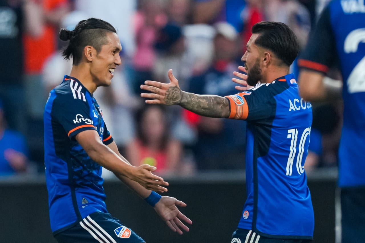 CINCINNATI, OHIO - MAY 18: FC Cincinnati against St. Louis City SC on May 18, 2024 at TQL Stadium in Cincinnati, Ohio.