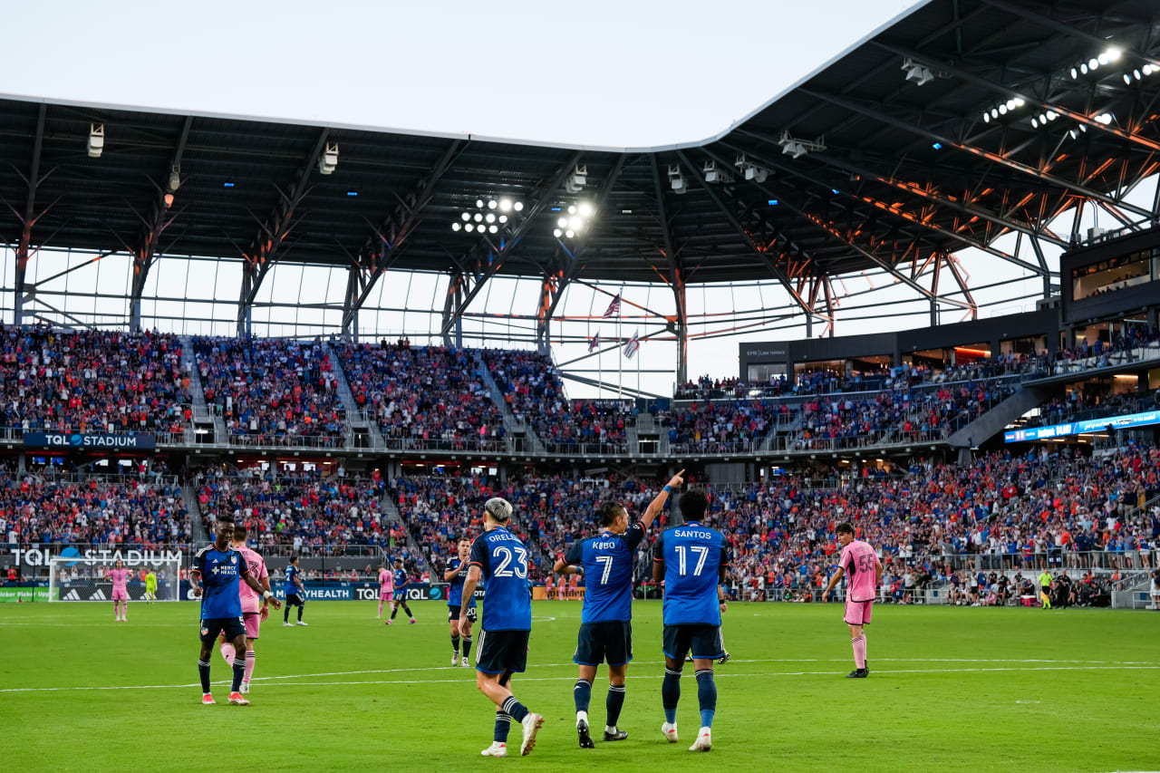 CINCINNATI, OHIO - JULY 6: FC Cincinnati against Inter Miami CF on July 6, 2024 at TQL Stadium in Cincinnati, Ohio.