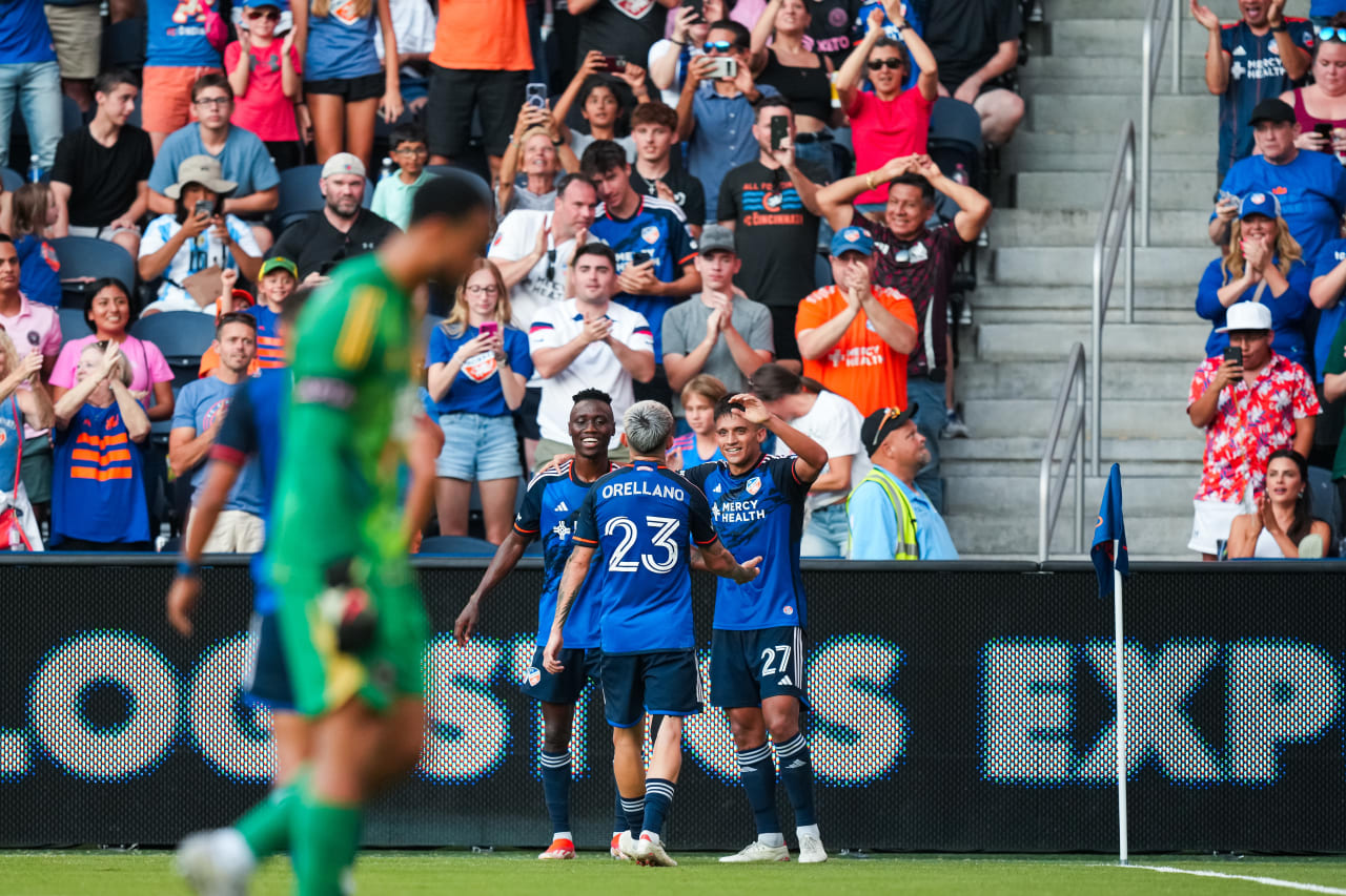 CINCINNATI, OHIO - JULY 6: FC Cincinnati against Inter Miami CF on July 6, 2024 at TQL Stadium in Cincinnati, Ohio.