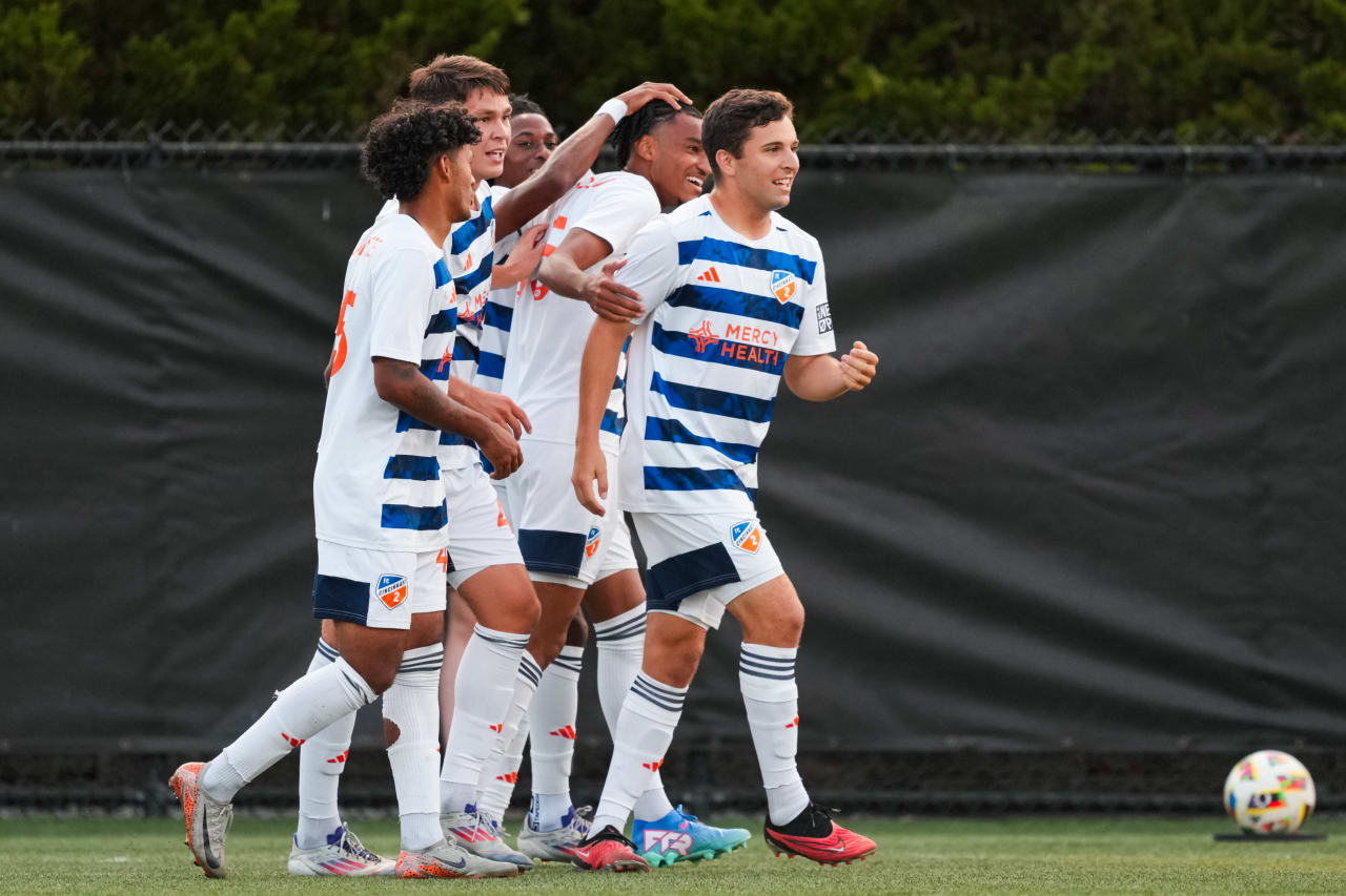 HIGHLAND HEIGHTS, KENTUCKY - SEPTEMBER 15: FC Cincinnati 2 against Columbus Crew 2 on September 15, 2024 at Scudamore Field at Northern Kentucky University in Highland Heights, Kentucky.