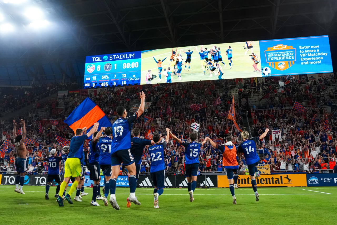 CINCINNATI, OHIO - JULY 6: FC Cincinnati against Inter Miami CF on July 6, 2024 at TQL Stadium in Cincinnati, Ohio.