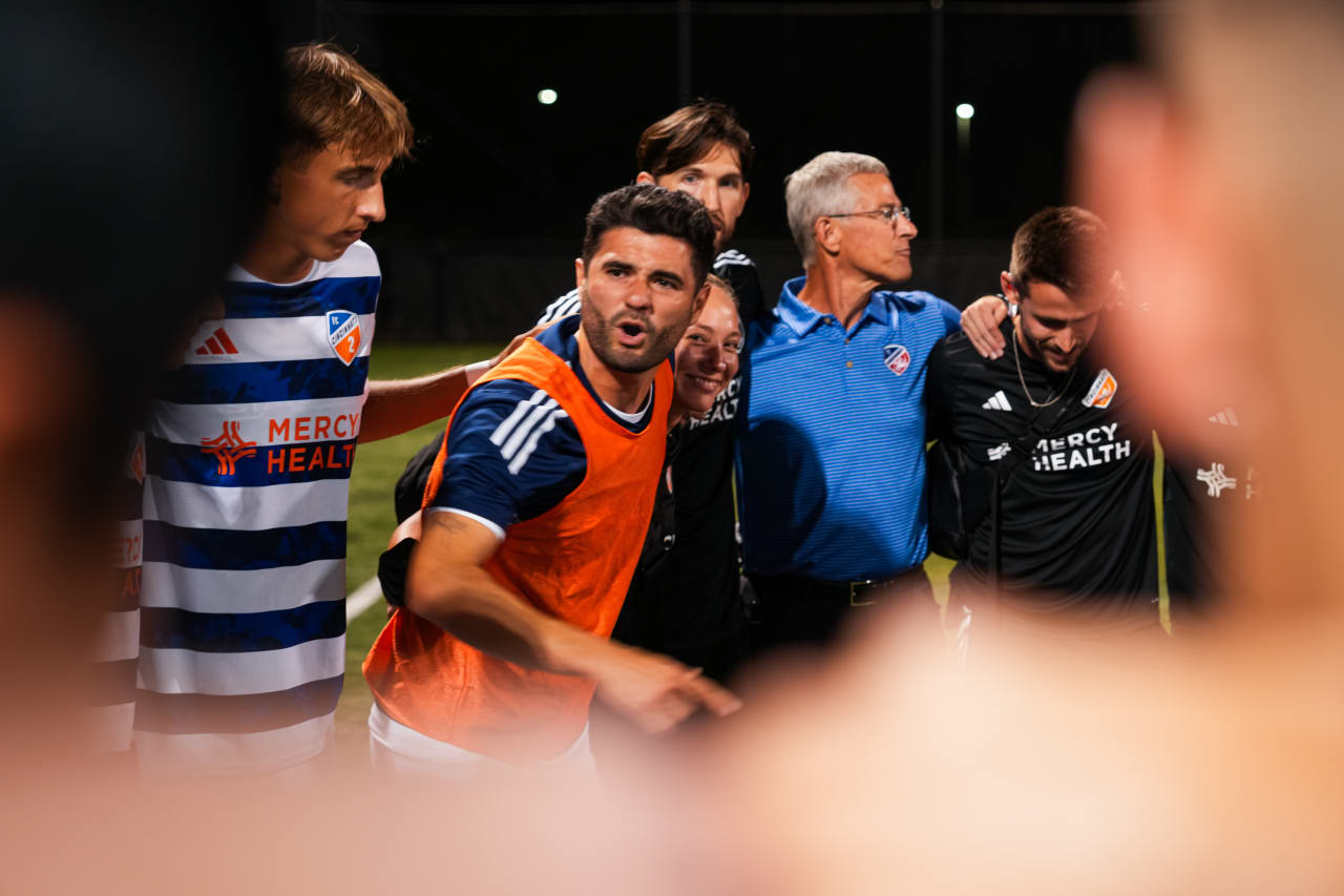 HIGHLAND HEIGHTS, KENTUCKY - SEPTEMBER 15: FC Cincinnati 2 against Columbus Crew 2 on September 15, 2024 at Scudamore Field at Northern Kentucky University in Highland Heights, Kentucky.