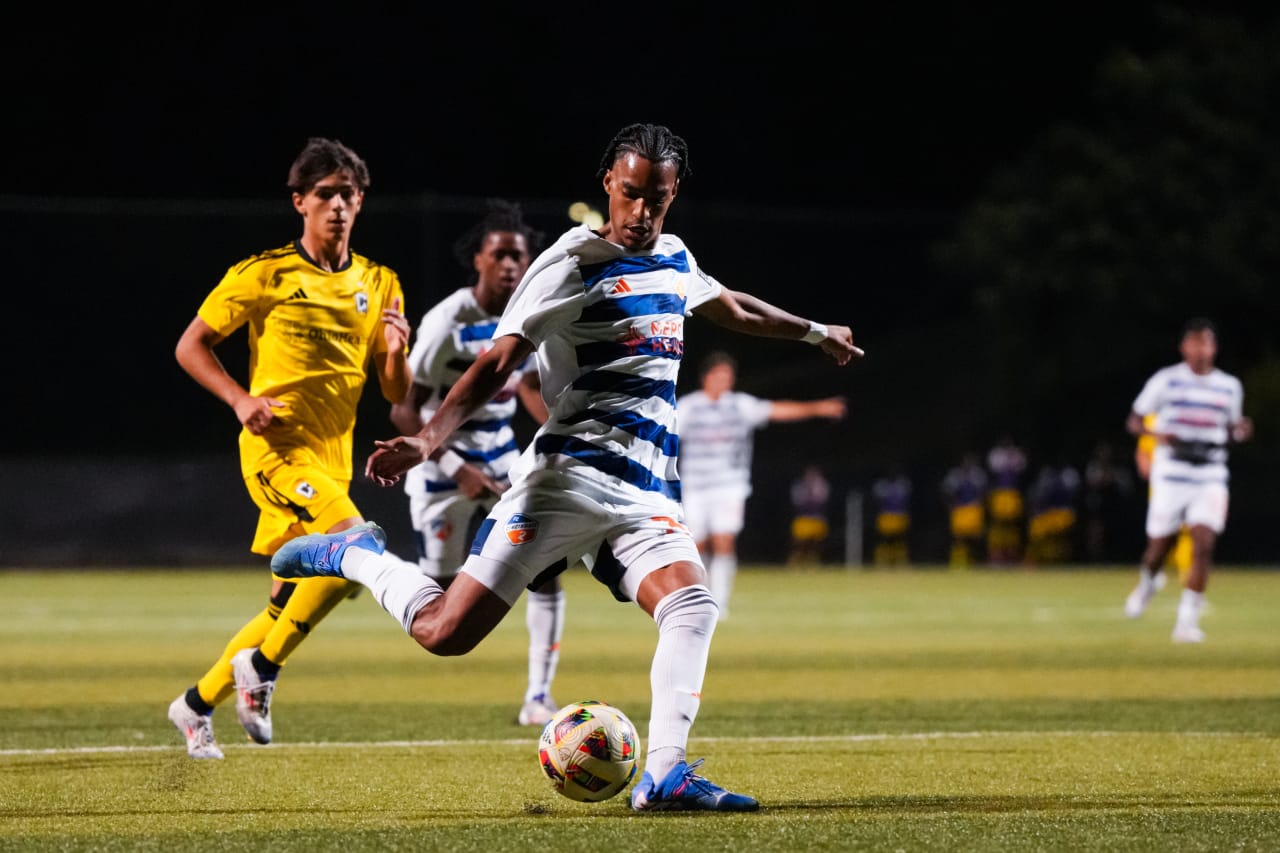 HIGHLAND HEIGHTS, KENTUCKY - SEPTEMBER 15: FC Cincinnati 2 against Columbus Crew 2 on September 15, 2024 at Scudamore Field at Northern Kentucky University in Highland Heights, Kentucky.