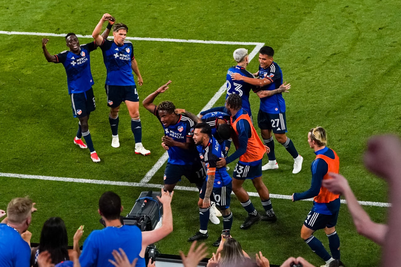 CINCINNATI, OHIO - MAY 18: FC Cincinnati against St. Louis City SC on May 18, 2024 at TQL Stadium in Cincinnati, Ohio.