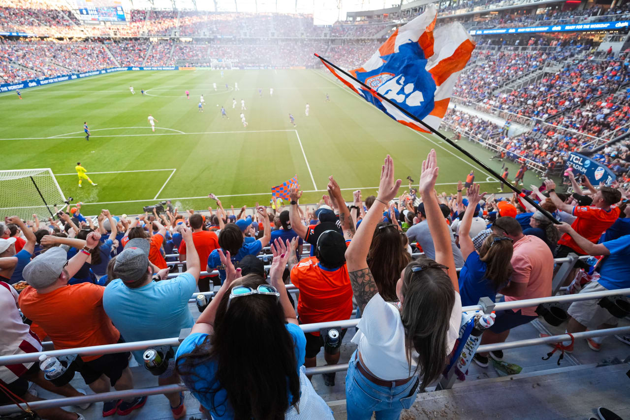 CINCINNATI, OHIO - MAY 18: FC Cincinnati against St. Louis City SC on May 18, 2024 at TQL Stadium in Cincinnati, Ohio.