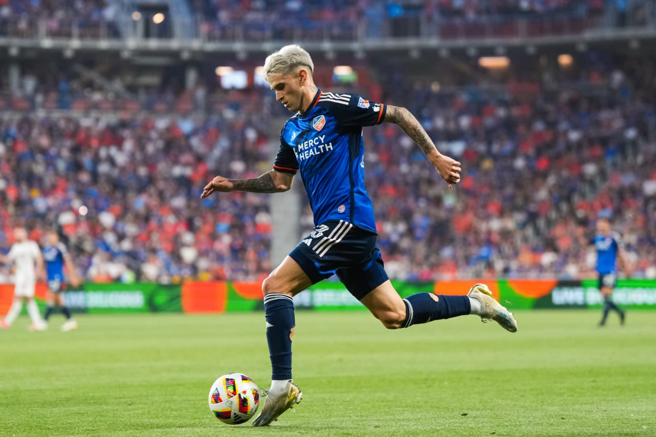 CINCINNATI, OHIO - MAY 18: FC Cincinnati against St. Louis City SC on May 18, 2024 at TQL Stadium in Cincinnati, Ohio.