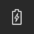 Battery icon with lightning bolt