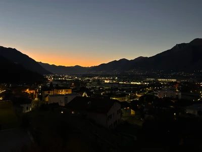 Vista serale piano di Magadino