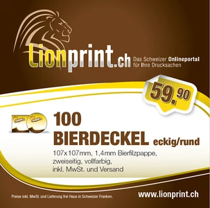 Günstige Bierdeckel 100 Ex. für nur CHF 59.90