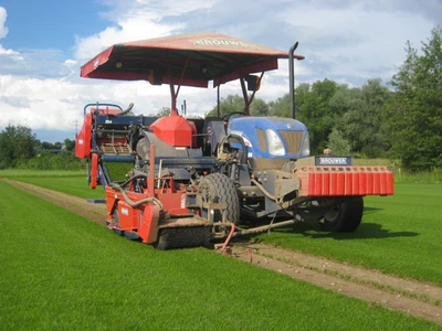 Schälmaschine für Rollrasen