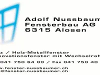 Nussbaumer Adolf Fensterbau AG – Cliquez pour agrandir l’image 1 dans une Lightbox