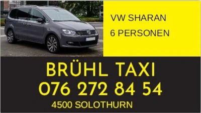 Taxi Brühl (Solothurn-Bellach und Umgebung) bis zu 6 Personen