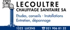 LECOULTRE CHAUFFAGE SANITAIRE SA