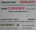 Monney N. Serrurerie Constructions Métalliques Sàrl