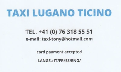 Taxi Lugano Ticino