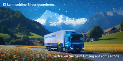 KI Bild LKW Umzugsfirma Luzern und Zug