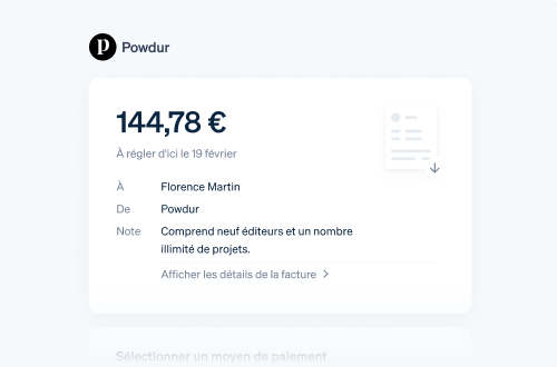 Graphique des fonctionnalités de facturation