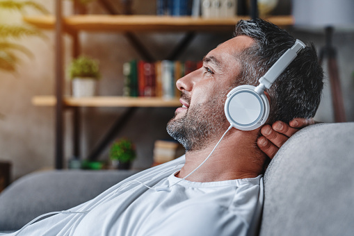 Man listening to music