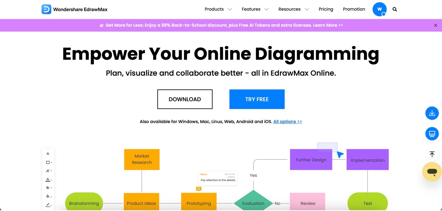 edrawmax home webpage