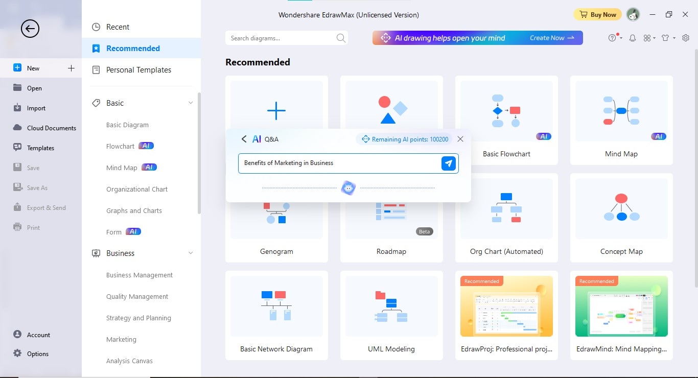 edraw ai enter mindmap requirements