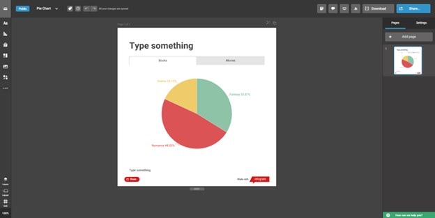 infogram pie chart creator