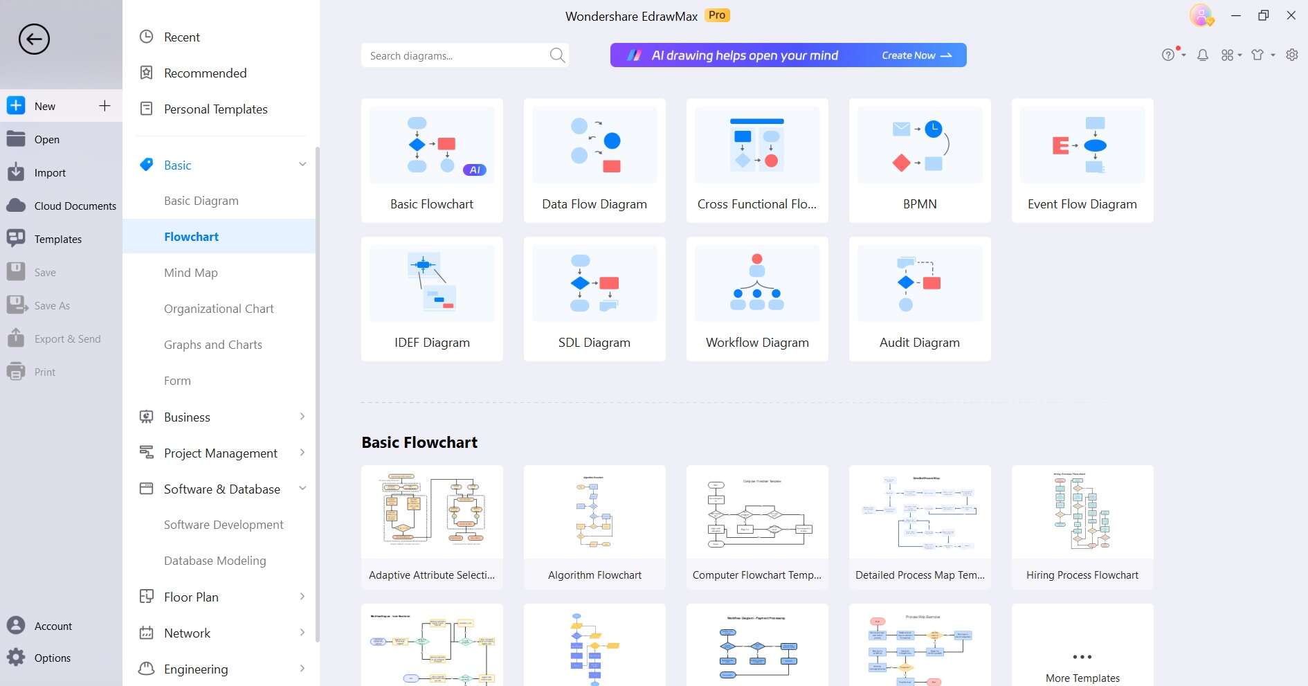 wondershare edrawmax user interface