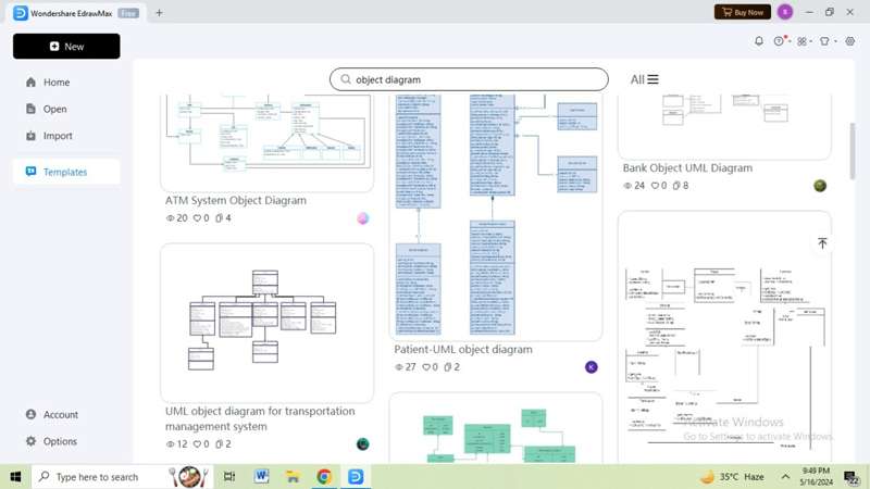 edrawmax object diagram templates