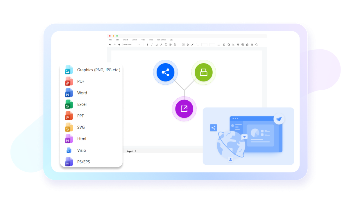 formats supported by edrawmax