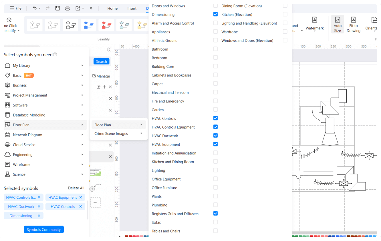 scale and customize plumbing diagram