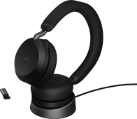 Jabra Evolve2 USB-A MS TEAMS 75 Kabelloses Office-Headset mit Ladestation Schwarz Office Headset