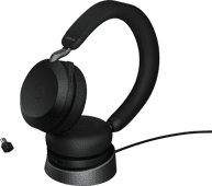 Jabra Evolve2 75 USB-C Kabelloses Office-Headset mit Ladestation Schwarz Office Headset