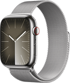 Apple Watch Series 9 4G 45mm Silver Stainless Steel Milanese Watch Strap Apple Watch Series 9