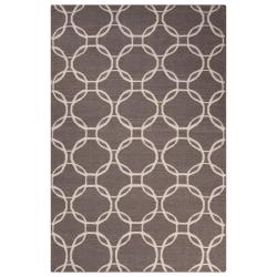 Handmade Geometric Gray/ Silver Area Rug (5' X 8') - 5' x 8' (5' x 8' - Grey/Cream)