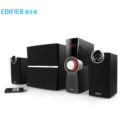 漫步者（EDIFIER）C2X 外置功放 全木质音箱  音响 电脑音箱 黑色