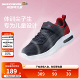 Skechers斯凯奇儿童运动鞋春秋女童魔术贴休闲鞋中大童轻质跑步鞋303601L 403723L炭灰色/红色/CCRD 37