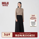 无印良品（MUJI）女式 灯芯绒 A字裙 长半身裙女秋冬款裙子 美拉德BE09CC3A 黑色 L(165/70A)