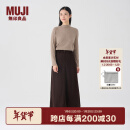 无印良品（MUJI）女式 灯芯绒 A字裙 长半身裙女秋冬款裙子 美拉德BE09CC3A 深棕色 M(160/66A)