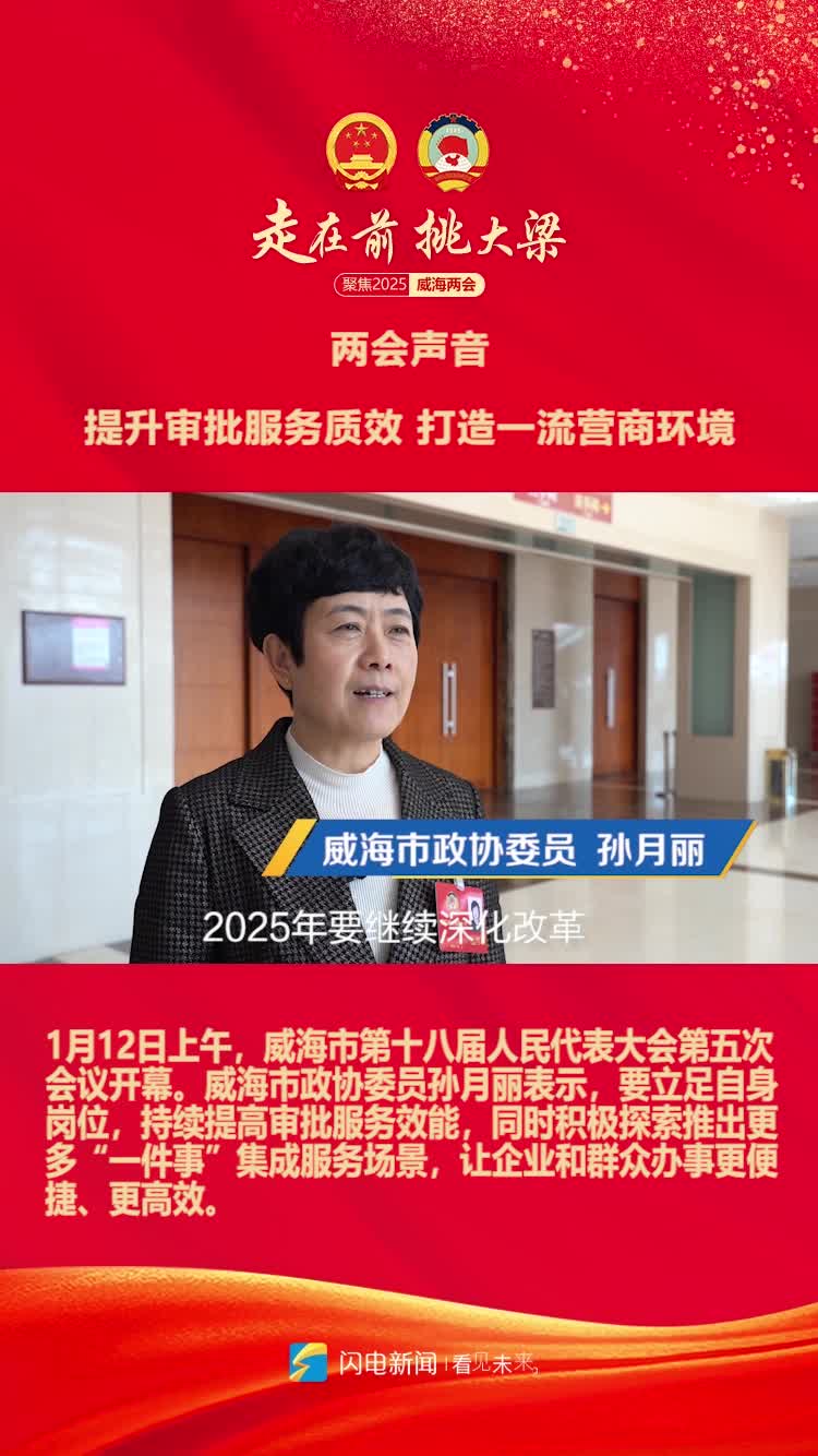 2025威海两会丨威海市政协委员孙月丽： 提升审批服务质效  打造一流营商环境