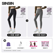 SIINSIIN【杨紫同款】鲨鱼裤女外穿2025新款秋冬加绒保暖瑜伽打底裤厚款 【高暖款】显瘦黑+高级灰 M （95-105斤）