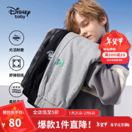 迪士尼（DISNEY）童装儿童男童加绒运动长裤宝宝时尚帅气裤子24冬DB331ME04灰120