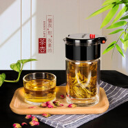 宜加美茶具飘逸杯泡茶壶玻璃茶水分离冲茶器泡茶杯过滤杯家用  C201 双层 180毫升 单壶