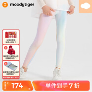 moodytiger【明星同款】女童运动裤轻盈绵软瑜伽裤透气速干儿童紧身裤 戈梅拉之光【小云朵-适穿春秋】 130