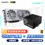 技嘉（GIGABYTE）雪鹰4060Ti Aero OC显卡+650W金牌电源套装